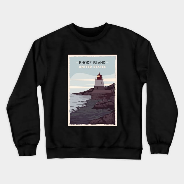 rhode island Crewneck Sweatshirt by husnimubarok